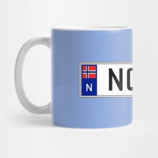 Norway car license plate Mug